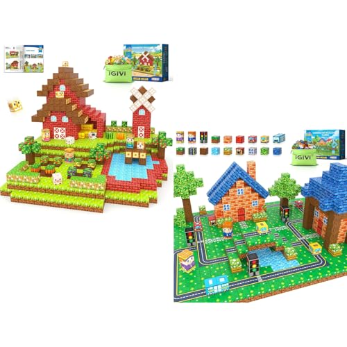 IGIVI 100PCS Magnetic Blocks & 100PCS Magnetic Blocks