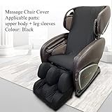 EVURU Massage Chair Cover Armchair Slipcovers, Full Body Shiatsu Massage Chair Cover Stretch Fabrics Dust Proof Recliner Chair Slipcovers (Black, Full Body)