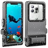 2025 Upgrade Underwater Waterproof Diving Snorkeling Phone Case for iPhone 16/15/14/13/12/11 Pro/Pro Max/XS/X Samsung Galaxy S24/S23/S22/S21 Scuba Underwater Full Touchscreen Photo Video Housing