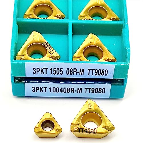 10pcs Carbide Inserts 3PKT150508R 3PKT100408R Milling Inserts TT9080 CNC Machine Tools Cutting 3PKT150508 100408(3PKT150508R M TT9080)