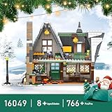 Mould King 16049 Christmas Cottage Model Kit, Winter Snow House Building Sets, Double Layer Structure House Gift for Kids/Adult, 766 Pieces Christmas Decoration for Home