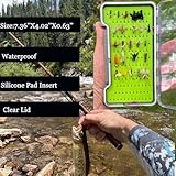 3 PC Fly Fishing Box Silicone Super Slim Waterproof Fly Fishing Tackle Trays Box Best Pocket Storage 7.36"X4.02"X0.63"(waterproof)