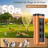 Timrwor Dog Bark Deterrent Devices，Barks No More Dog Training Device(Own or Neighbour'S Dog), Long Range Ultrasonic 50ft, Alternative to Painful Dog Training Collars and Bark Collars,Dog Training