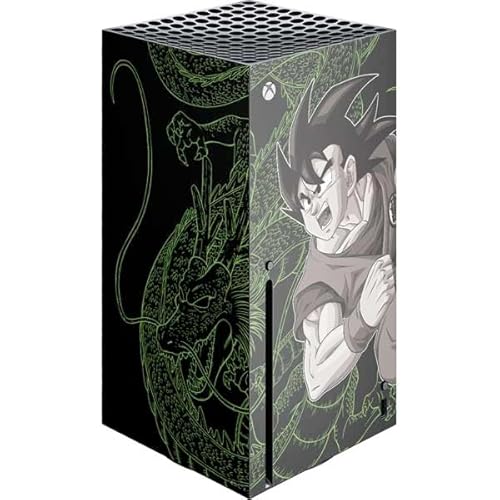 Skinit Decal Gaming Skin Compatible with Xbox Series X Console - Officially Licensed Dragon Ball Z Goku and Shenron Design