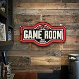 Game Room LED Neon Sign Vintage Inspired Retro Wall Decor for the Man Cave, Game Room, Arcade, or Home Bar (17” x 9.5” x 2”)