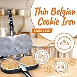 C Palmer Thin Belgian Cookie Iron, Model 1110, Made in the USA