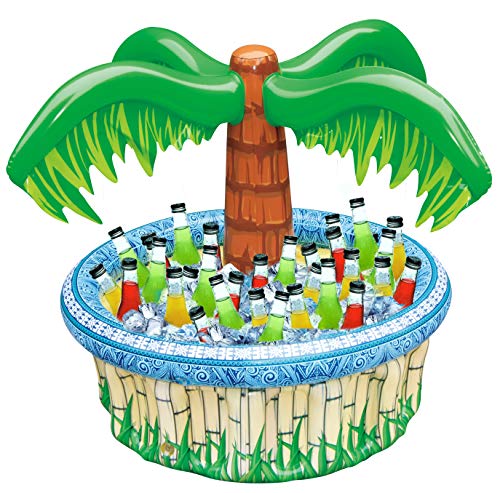 JOYIN 28” Inflatable Palm Tree Cooler, Luau Hawaiian Tropical Beach Themed Party Decorations, Blow Up Palm Trees Cooler Outdoor Party Supplies, Kids Adults Birthday Party Décor