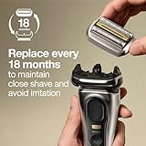 Braun Shaver Head Replacement Part 94M Silver, Compatible with Series 9 Pro and Series 9 Electric Razors for Men