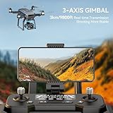 Bwine F7 GPS Drones with Camera for Adults 4K Night Vision, 3-Aix Gimbal, 2Mile Long Range, 75Mins Flight Time Professional Drone with 3 Battery, Auto Return+Follow Me+Fly Around+Beginner Mode for Kid