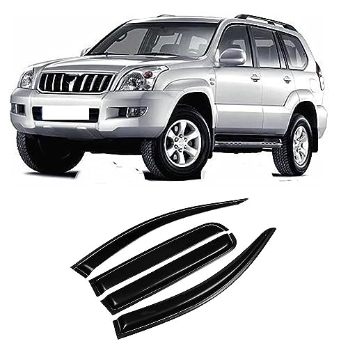 YUFENGLIHAI Car Wind Deflectors Set for Toyota Land Cruiser Prado 120 FJ120 2003-2009, Front and Rear Side Windows Deflectors Rain Guards Sun Visors Auto Parts Accessories