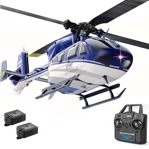 EC135 C187 Remote Controlled Heli Aircraft Plane RC Helicopter add Optical Flow Positioning Single Rotor No Ailerons 6-Axis Gyroscope Altitude Hovering Aerobatics for Adults Beginners