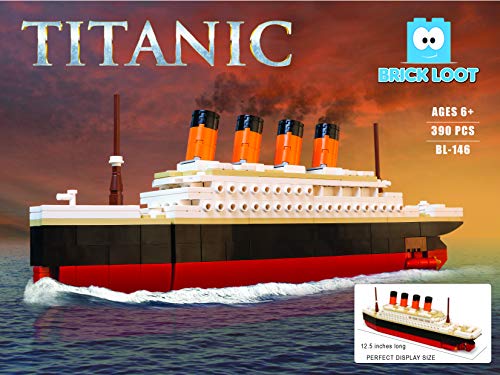 Brick Loot Titanic Building Blocks Large Set, Toy Ship Model Kit, Building Bricks Sets for Adults or Kids, 6 Year Old +, Home Decor, Quality Blocks Compatible with Lego & Major Brands, 390 Pieces