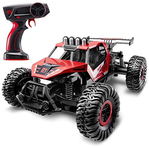 SGILE Remote Control Car Toy for Boys, 2.4 GHz RC Drift Race Car, Fast Speedy Crawler Truck, 2 Batteries for 60 Mins Play, Toy Gift for Boy Girl Adult