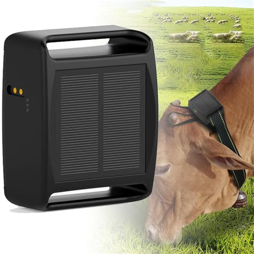 Animal Locator for Cattle, Horses, Camels, Solar GPS Anti-Lost Tracker, 20000mAh Large Capacity, Real-time Positioning, Historical Track Playback