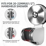 JOMOLA Suction Shower Head Holder Adjustable Handheld Shower Holder Stainless Steel Removable Bathroom Handheld Bidet Sprayer Holder 4 Mode Angle Brushed Finish