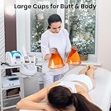 Vacuum Therapy Machine Vacuum Cupping Massager Set Scraping Vacuum Massage Machine with 24 Cups, Including 150ML Large Cups and 3 Probes for Body & Facial Care