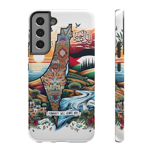 Phone Cases, Free Palestine map Humanity wins, Impact-Resistant Case, Protective Cover, Unique Gift, iPhone Accessories, Matte