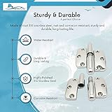 MARINE CITY 316 Grade Stainless Steel Strong and Durable Heavy Duty Corrosion Resistant Removable Hinges for Boats – Yachts – Doors – Motor Boxes – RVs (Pack of 2)