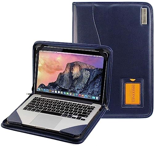 Broonel - Contour Series - Blue Heavy Duty Leather Protective Case - Compatible with Huawei Honor MagicBook Pro 16.1"