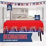 Spiderman Birthday Party Supplies and Decorations, Spiderman Party Supplies, Serves 16 Guests, Includes Tableware and Decor with Table Cover, Banner, Plates, Napkins & More, Officially Licensed