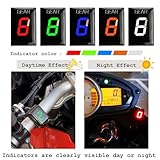 Waterproof Motorcycle Gear Indicator Compatible with KTM 690 Duke 790 990 1090 LED Display 6 Speed Digital Display Speedometer Shift Lever Sensors with Holder Bracket, Plug & Play (Color:green)