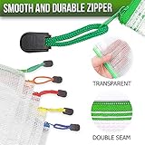 10 Large Mesh Zipper Pouch 12x15 (B4) & 22 Dry Erase Pockets 10x13 (3 Hole) - Mesh Bags With Zipper for Organizing - Plastic Sleeves for Paper - Zippered Pouches - Heavy Duty Dry Erase Sheet Protector