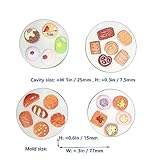 LVDGE Lovely Small Items Silicone Fondant Molds Set For Cake Topper, Gumpaste, Candy & Chocolate, Polymer Clay and More (Round Food Items)