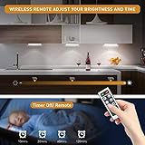 LED Closet Light, 5 Pcs Dimmer USB Rechargeable Motion Sensor Light Under Cabinet Lighting with Remote Control, Wireless Stick-Anywhere Night Safe Light Bar for Wardrobe,Kitchen