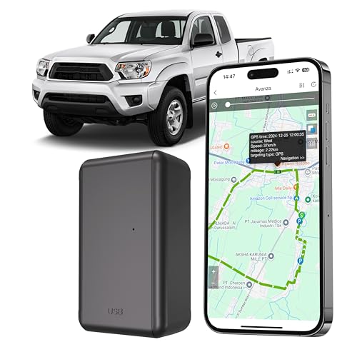 G05A GPS Tracker for Vehicle No Monthly Fees, SIM Card Included, Real-Time Tracking, Global Coverage, Geo-Fencing, Strong Magnetic Attachment, Long Battery Life