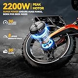 CBVELO Folding Electric Bike for Adults,2000W Peak Motor,35MPH 100Mile,48V 25Ah Battery,20" x 4.0 Fat Tire Foldable Electric Bicycle,Electric Mountain E-Bike