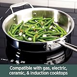 All-Clad D5 5-Ply Stainless Steel Sauce Pan 3 Quart Induction Oven Broiler Safe 600F Pots and Pans, Cookware Silver