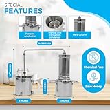 LETIME 3L Essential Oil Distiller, Stainless Steel Steam Distillation Kit Making Essential Oil and Hydrosol, Floral Water Machine, LT3000 Distiller Kit