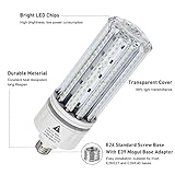 2 Pack 100W LED Corn Light Bulb 5000K Daylight 15000 Lumens Super Bright, E26/E39 Base Led Corn Bulbs Replace Metal Halide HID CFL for Outdoor Commercial Industrial Lighting Garage Warehouse Backyard