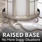 BROOKSTONE, Nickel Toilet Paper Holder, Freestanding Bathroom Tissue Organizer, Minimalistic Storage Solution, Modern & Stylish Design [Holds MEGA Rolls]