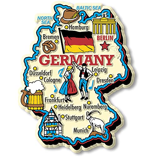 Germany Jumbo Country Map Magnet by Classic Magnets, Collectible Souvenirs and Gifts Made in The USA