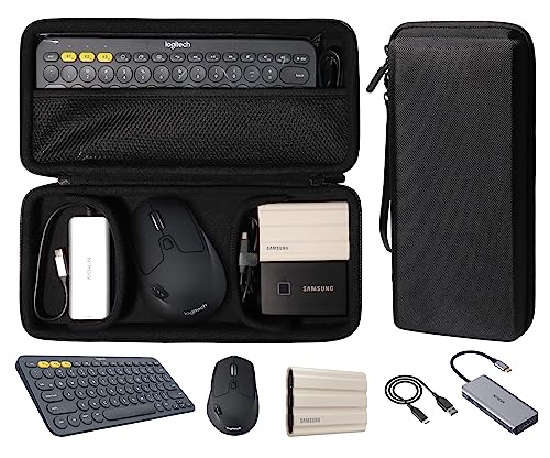 CaseSack All in 1 Organizing case for Logitech K380, Pebble/POP/M720 Mouse and PSS/Portable HD Like, Type C hub/Adapter hub
