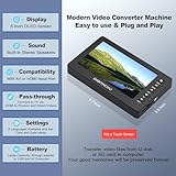 Video to Digital Converter 3.0, VHS to Digital Converter, Video Recorder Capture with 5" OLED Screen, Convert VHS to Digital, AV&HDMI Reocord from VHS, DVD, VCR, Hi8, Camcorders, TV BOX &Gaming System