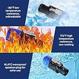 Pack of 8 NL4FC Speakon Connectors, 8pcs 4 Pole Speak-ON Connector with Twist Lock, Compatible NL4FX, NLT4X, NL2FC Adapter for Amplifier to Speaker Interconnect Plug (Blue)