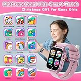 Kids Smart Watch Gift for Girls Age 5-12, 26 Games HD Touch Screen Watches with Video Camera Music Player Pedometer Flashlight 12/24 hr Educational Toys Birthday Gifts for Girls Ages 7 8 9 10