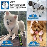 Dog Shoes for Small Dogs, Waterproof Dog Boots Paw Protector for Hot Pavement Winter Snow, Dog Booties with Reflective Strips Rugged Anti-Slip Sole for Hardwood Floors Outdoor Walking Pink Size 2