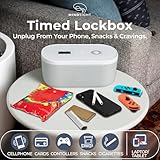 Mindsight Timed Lock Box | Unplug from Phones, Video Games, Social Media, Snacks & Cravings | 3 Modes based on Willpower | Easy to Use | Out of Sight ~ Out of Mind | Boost Your Mental Wellness