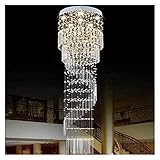 LED Modern Chandelier Lamp, LED Chandeliers, Modern K9 Crystal Chandelier Long Staircase Lights Crystal Light Spiral Ladder Luxury Crystal Hanging Fixtures Crystal Chandelie,Modern LED Chandelier , Li