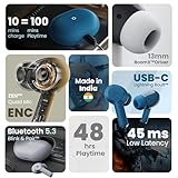 Boult Audio [Recently Released] K40 True Wireless Earbuds with 48H Playtime, 4 x Mics ENC, 45ms Low Latency Game, Made in India, 13mm Bass Drivers Ear Buds Bluetooth Wireless TWS