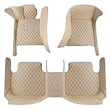 MZGDONGF Car Mats for Skoda Octavia Mk2 (1Z) 2004-2013/co-pilot-Without-computer-case, Full Coverage Leather Car Floor Mats Custom Floor Mats for Cars Non-Slip Floor Liners Accessories,Beige