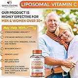 Wholesome Wellness Liposomal Vitamin C Capsules (200 Pills 1500mg Buffered) High Absorption, Immune System & Collagen Booster, High Dose Fat Soluble Immunity Support Ascorbic Acid, Natural Vegan