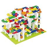 Hubelino Mega Building Box - Deluxe 585 Piece Marble Run Playset (Made in Germany)