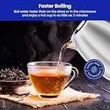 Chefman Electric Tea Kettle, 1.8 Liter Hot Water Electric Kettle Temperature Control Water Boiler with 5 Presets, Tri-Colored LED Lights, Keep Warm, Automatic Shutoff, Stainless