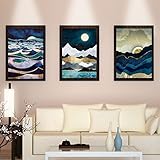 LFMU 6 Pack Diamond Painting Kits, Diamond Art Kits, 5D Diamond Dots Kits for Adults Kids, Abstract Scenery Full Drill Diamond Paintings for Home Wall Decor Gift(12x16inch)