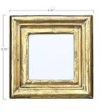 Creative Co-Op Antiqued Gold Square Picture Frame (Holds 3.5" x 3.5" Photo)