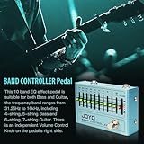 JOYO EQ Pedal 10 Band Equalizer (31.25Hz-16kHz) for Electric Guitar & Bass Including 4-string/ 5-string / 6-string/ 7-string Guitars (R-12)